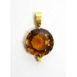 A citrine pendant