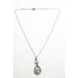 A Victorian pearl and diamond pendant