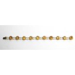 A citrine and pearl bracelet
