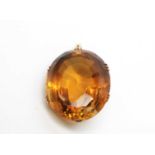 An early 20th Century citrine pendant.