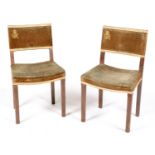 W Hands & Sons - Pair of George VI coronation chairs