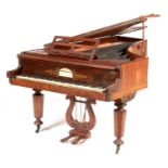 John Broadwood & Sons, London - A 19th Century mahogany imported semi-grand piano