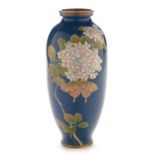 Japanese cloisonne vase and stand