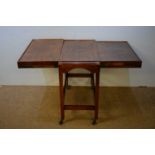 Early 20th C walnut adapt-a-table.