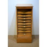 20th Century oak folio cabinet