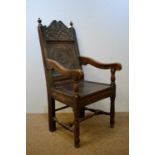 Victorian oak Wainscot chair