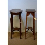 Two 20th C jardiniere stands.