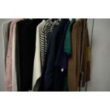 Selection of gent's designer jumpers and pullovers.