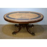 Late Victorian walnut coffee table