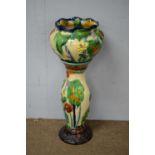 20th C ceramic jardiniere and stand.