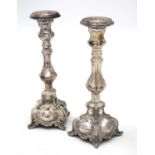 A pair of silver candlesticks by Hazorfim