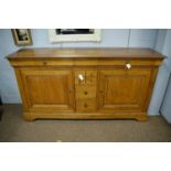 20th C oak sideboard.