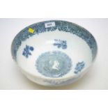 An early 19th Century Royal Commemorative bowl, George III and Queen Caroline, printed in blue, with