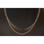 Two 9ct yellow gold chain necklaces