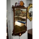 George III style fret carved wall mirror