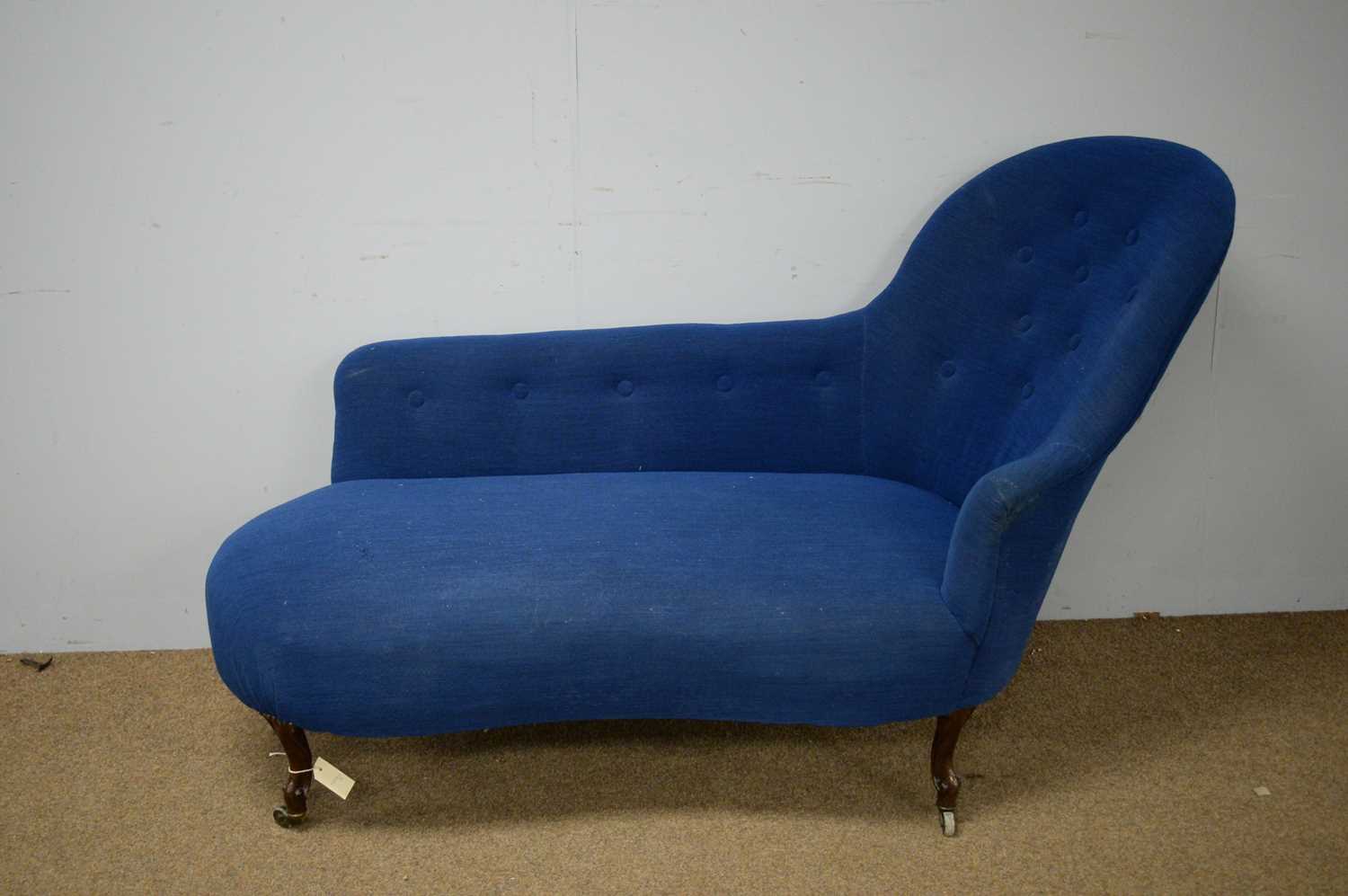 Late 19th C chaise longue.