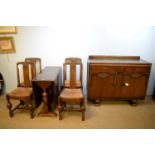 Art Deco oak dining room suite