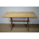Pine refectory style table.