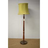 20th C mahogany standard lamp