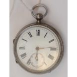 Silver cased pocket watch