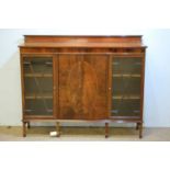 20th Century mahogany display cabinet.