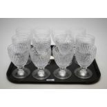 Set of twelve Villeroy & Boch crystal U-shaped goblets.