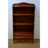 20th C campaign style waterfall bookcase.