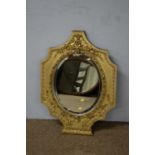 20th C oval gilt wall mirror.
