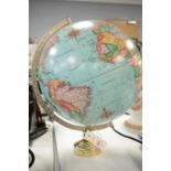 Danish 1993 Scan-Globe; and two lampshades.