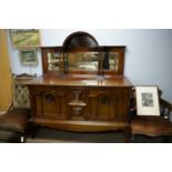 20th C mirror back sideboard.