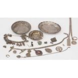 Silver jewellery and other items