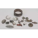 A selection of silver jewellery