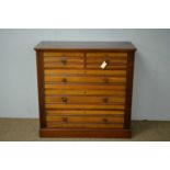 Late 19th C walnut chest of drawers.