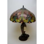 A Tiffany style glass lamp