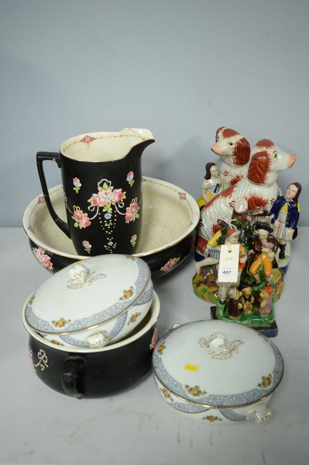 Staffordshire groups; and other ceramics.