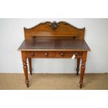 Victorian and later mahogany side table.