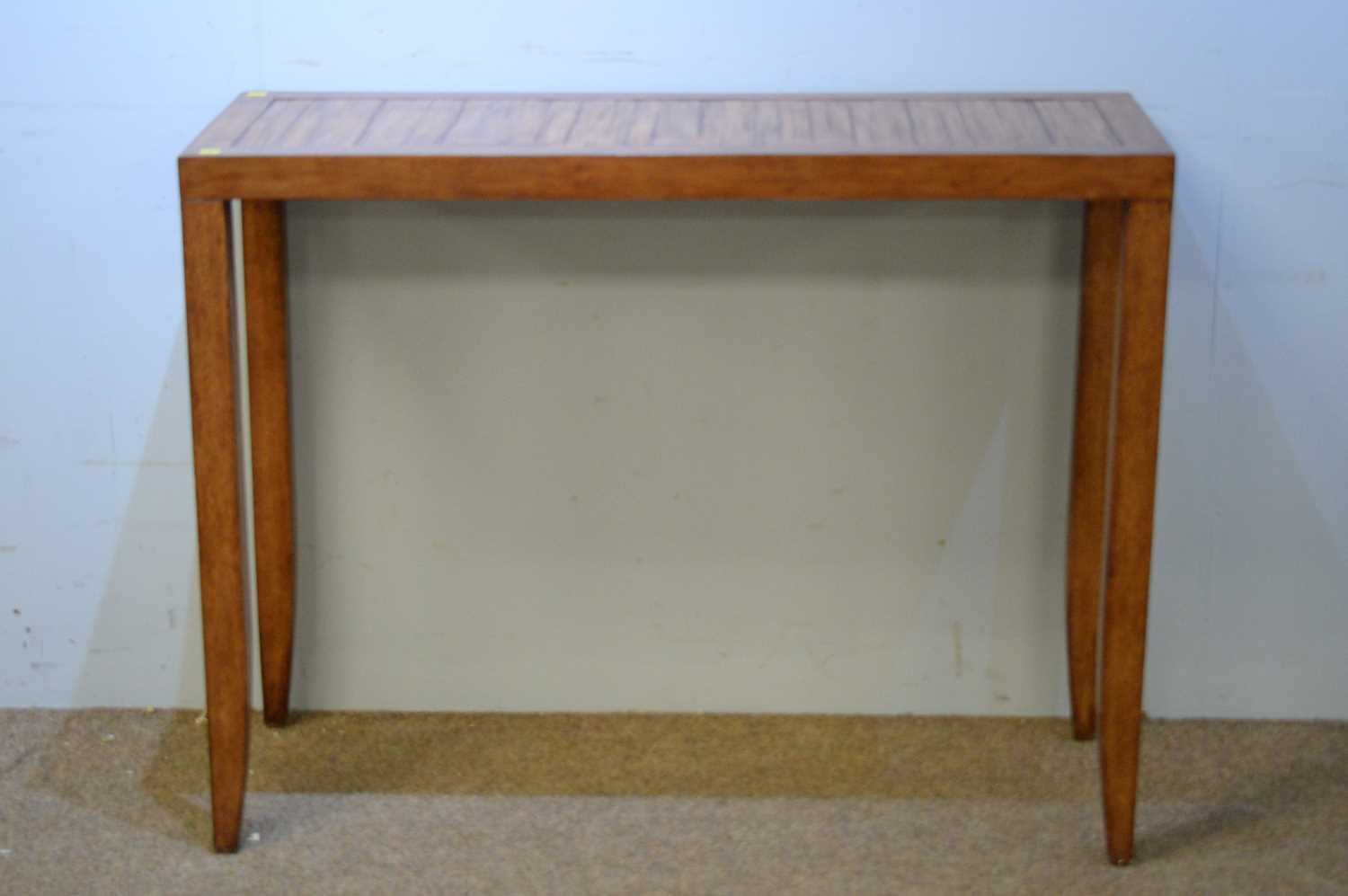 20th C hardwood console table.