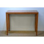 20th C hardwood console table.