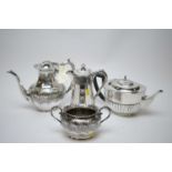 Electroplated coffee pot; and other items.