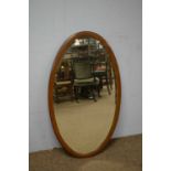 20th C oval wall mirror.