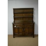 20th C Ercol elm dresser.