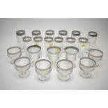 A suite of Continental moulded table glassware