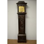 18th C and later long cased clock.
