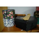 Quantity of lady's fashion hats, hat boxes and other items.