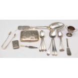 Selection of silver items.