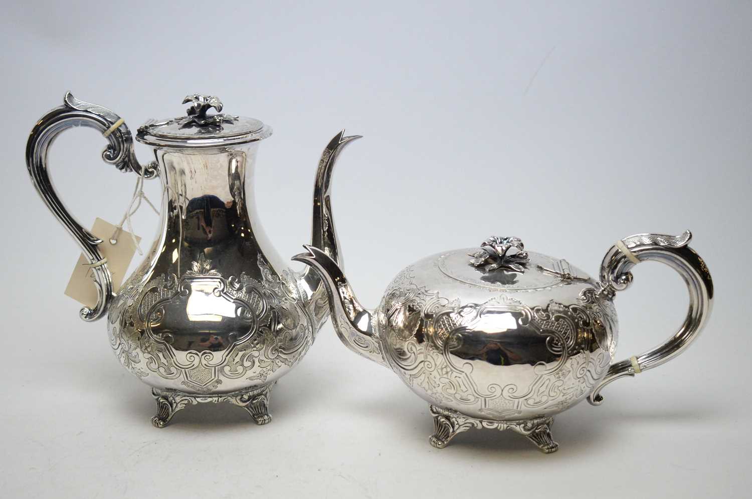 Four-piece tea and coffee service. - Image 2 of 3