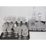 Waterford hobnail cut glassware
