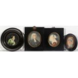 British School, 19th Century - Portrait miniatures