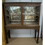 19th C and later mahogany display cabinet.