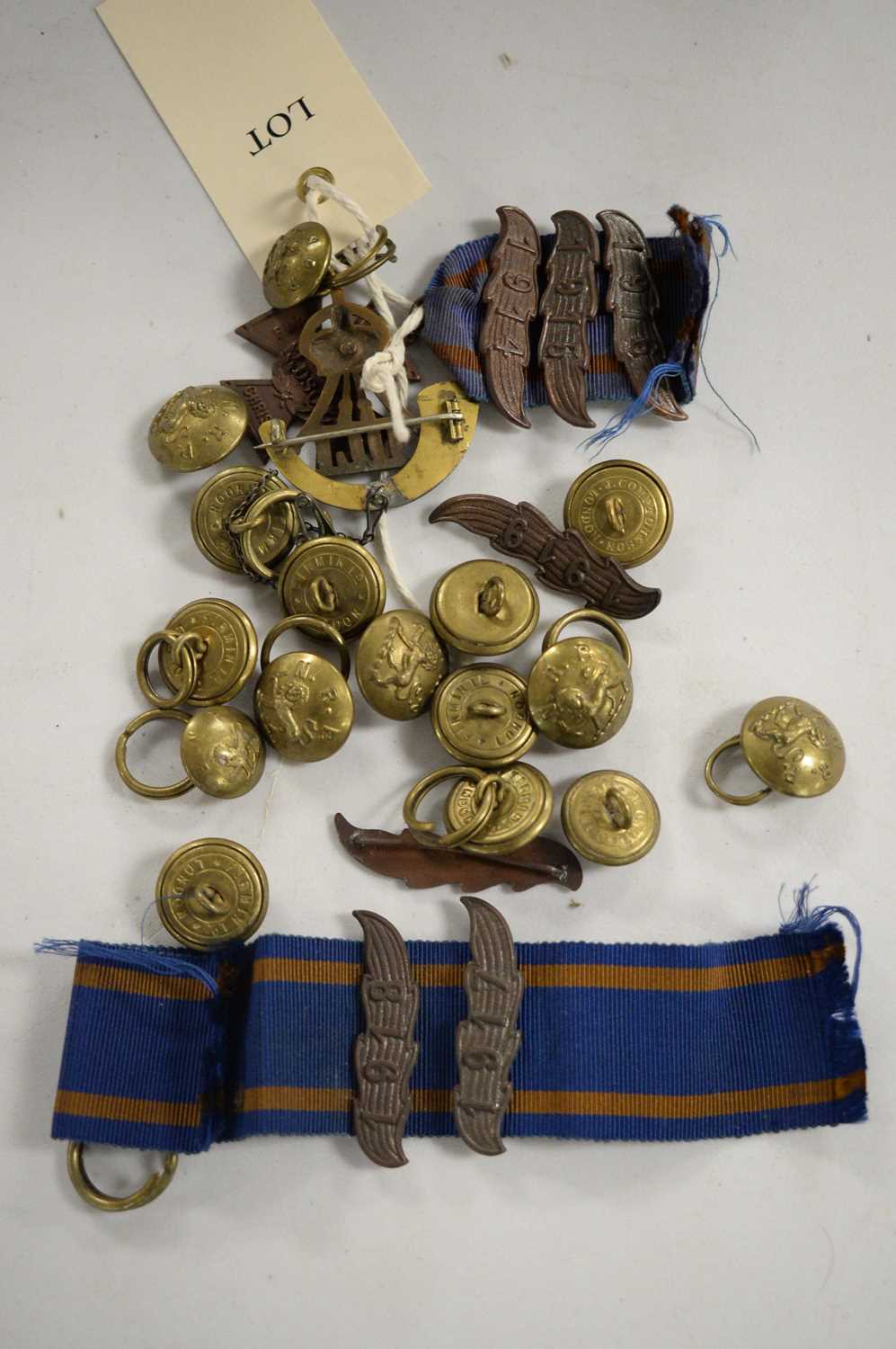 Selection of Northern Rhodesian Police buttons, medallions; and other items.